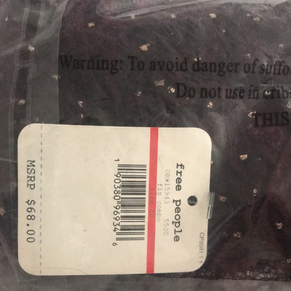 Free People Showoff Bodysuit NWT Color: Fig Combo - Picture 6 of 6